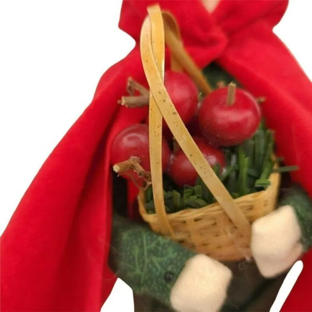 Byers‎ Choice Carolers Ltd Williamsburg 2001 Christmas Lady Apples Red Cape READ